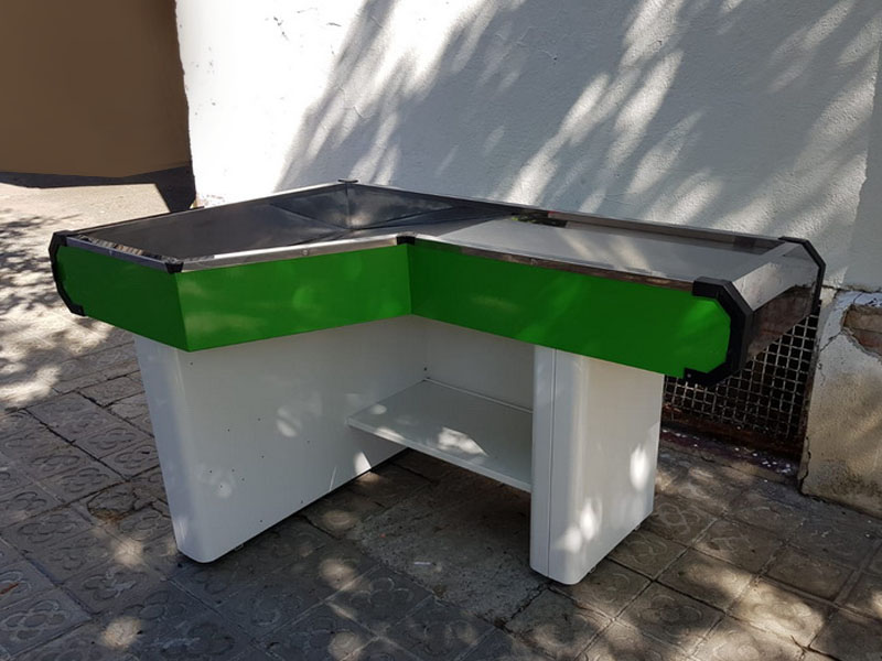 mostrador cajero supermercado fibra inox 87x166x100 1u